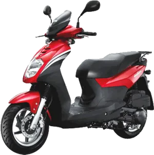 Redand Black Scooter Profile PNG Image