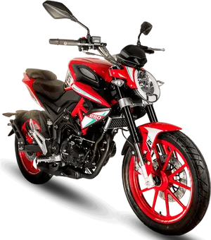 Redand Black Sports Motorcycle PNG Image