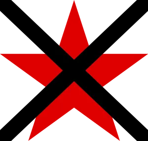 Redand Black Star Graphic PNG Image