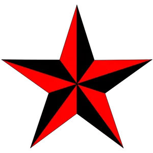 Redand Black Star Graphic PNG Image