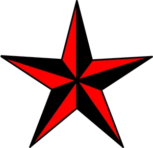 Redand Black Star Graphic PNG Image