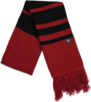 Redand Black Striped Scarf PNG Image