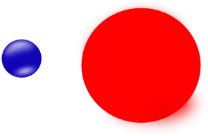 Redand Blue Circleson Black Background PNG Image