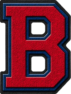 Redand Blue Textured Letter B PNG Image