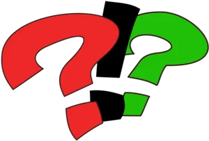 Redand Green Question Marks PNG Image