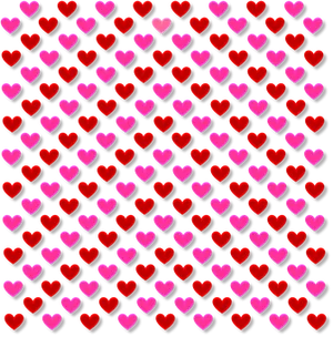 Redand Pink Hearts Pattern PNG Image