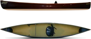 Redand Tan Solo Kayak Topand Side View PNG Image