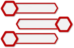 Redand White Border Design Banners PNG Image