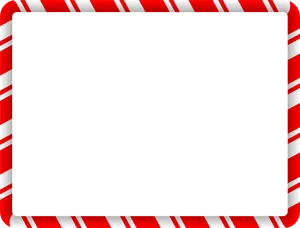 Redand White Candy Stripe Border Clipart PNG Image