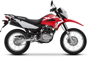 Redand White Honda Dual Sport Motorcycle PNG Image