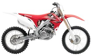 Redand White Honda Motocross Bike PNG Image