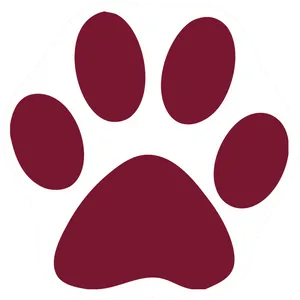 Redand White Paw Print Graphic PNG Image