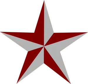 Redand White Star Graphic PNG Image