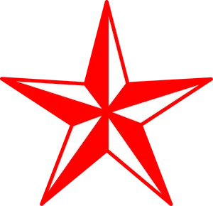 Redand White Star Graphic PNG Image