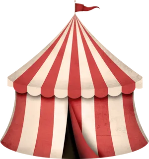 Redand White Striped Circus Tent PNG Image