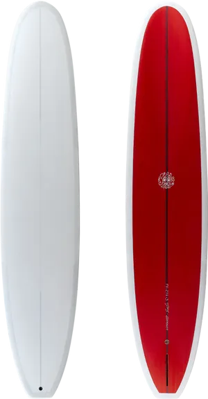 Redand White Surfboard Design PNG Image