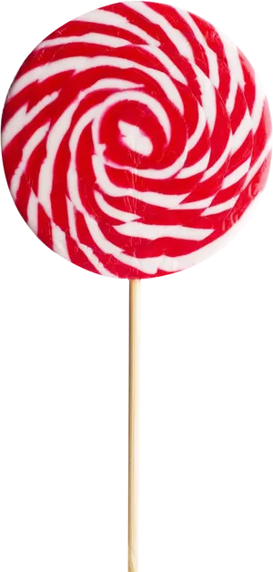 Redand White Swirl Lollipop PNG Image