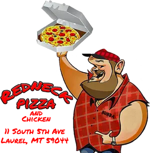 Redneck Pizza Advertisement PNG Image