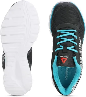 Reebok Black Teal Running Shoes PNG Image