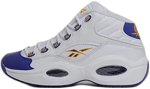 Reebok Classic White Blue Sneaker PNG Image