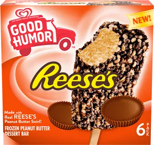 Reeses Frozen Peanut Butter Dessert Bar Packaging PNG Image