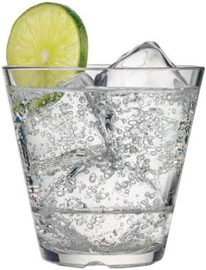 Refreshing Lime Infused Water Glass.jpg PNG Image