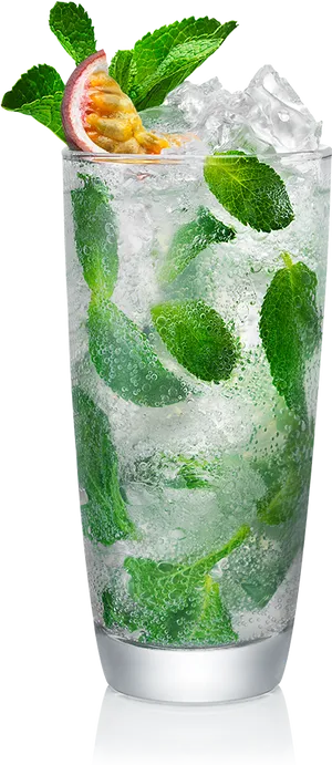 Refreshing Mojito Cocktail Glass PNG Image