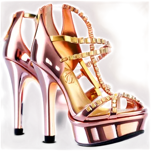 Regal Rose Gold Heels Png Kib8 PNG Image