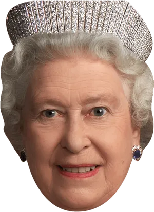 Regal Smile Tiara Portrait PNG Image