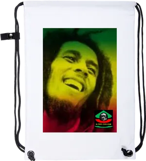 Reggae Legend Drawstring Bag PNG Image