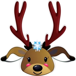 Reindeer Face Design Png 06282024 PNG Image