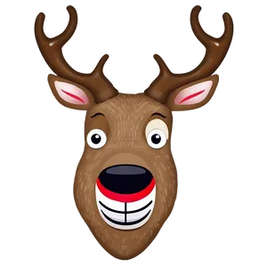 Reindeer Face Emoji Png Kmp69 PNG Image