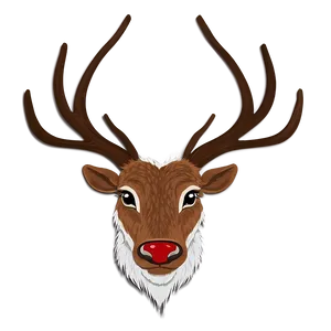 Reindeer Face With Antlers Png Tut49 PNG Image