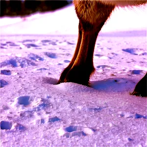 Reindeer Footprints In Snow Png 78 PNG Image