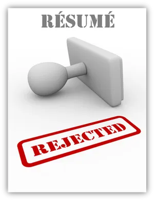 Rejected Resume Stamp PNG Image