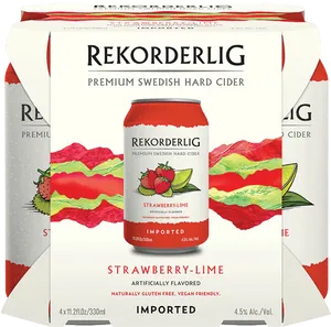 Rekorderlig Strawberry Lime Cider Pack PNG Image