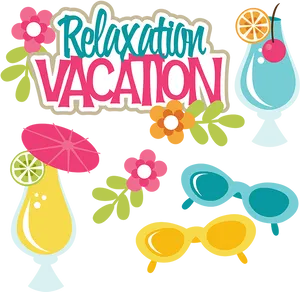 Relaxation Vacation Summer Theme PNG Image