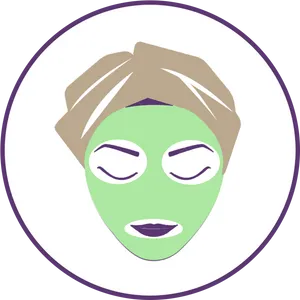 Relaxing Facial Mask Illustration PNG Image