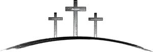 Religious Crosses Clipart Black And White PNG Image