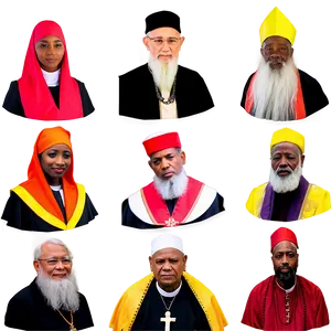 Religious Leaders Portraits Png 06122024 PNG Image