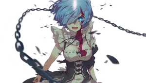 Rem Battle Stance Re Zero PNG Image