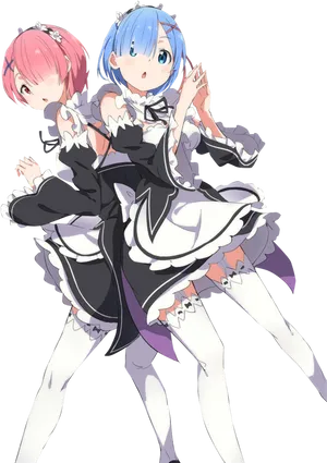 Remand Ram Re Zero Maid Outfits PNG Image