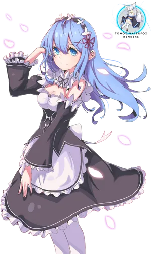 Remin Maid Outfit Re Zero PNG Image