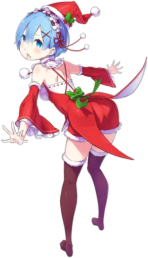 Remin Santa Costume Re Zero PNG Image