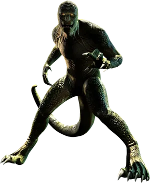 Reptilian Creature Rendering PNG Image