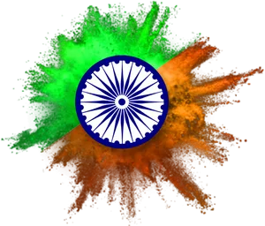 Republic Day India Ashoka Chakra Splash PNG Image