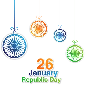 Republic Day India Celebration Decor PNG Image