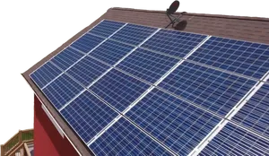 Residential Solar Panels Roof Installation PNG Image