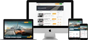 Responsive Design Mockup Car Sales Website PNG Image