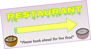 Restaurant Booking Reminder Sign PNG